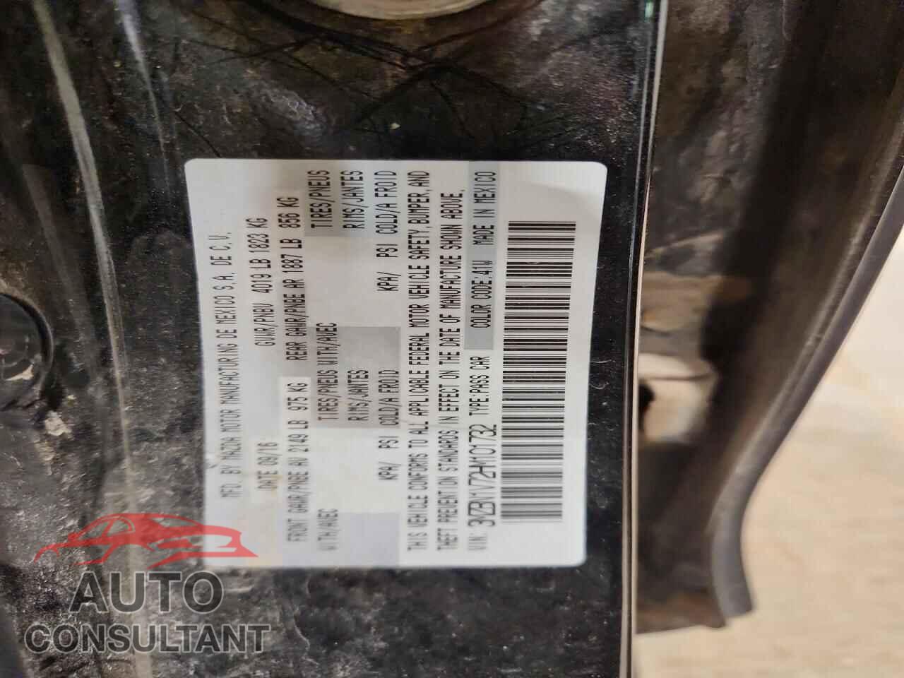MAZDA 3 2017 - 3MZBN1V72HM101732