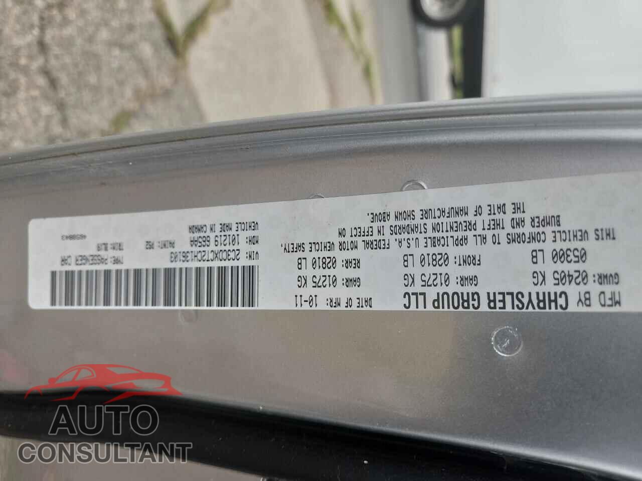 DODGE CHARGER 2012 - 2C3CDXCT2CH136103