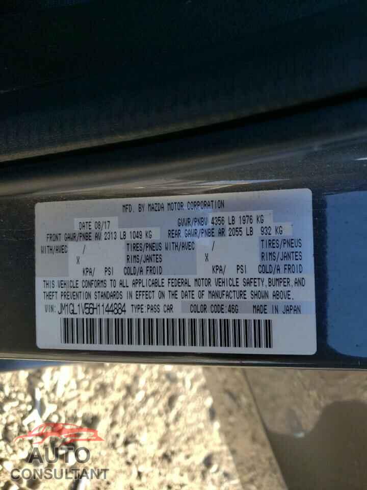 MAZDA 6 2017 - JM1GL1V56H1144884