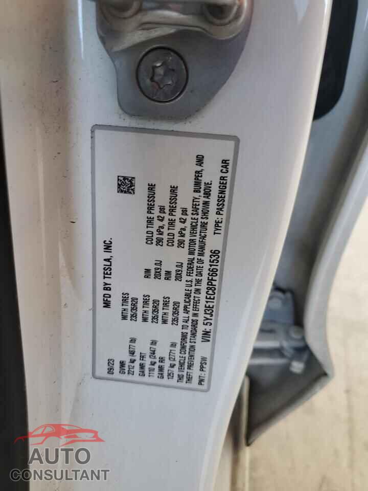 TESLA MODEL 3 2023 - 5YJ3E1EC8PF661536