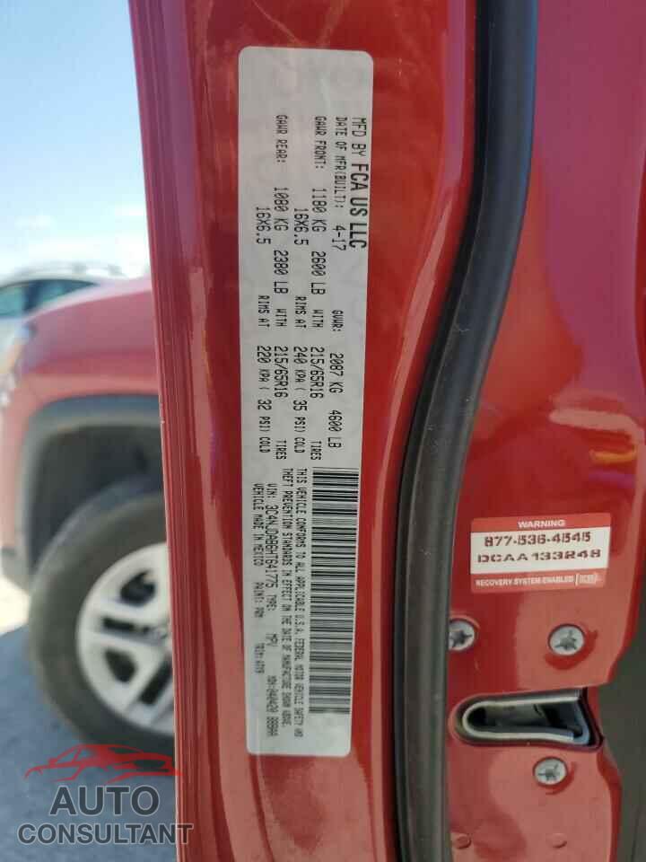 JEEP COMPASS 2017 - 3C4NJDAB6HT641775