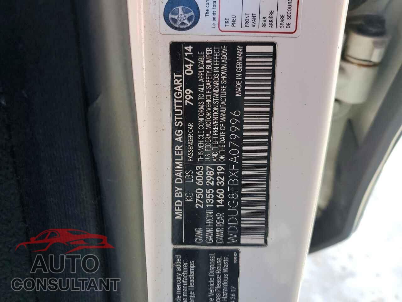 MERCEDES-BENZ S-CLASS 2015 - WDDUG8FBXFA079996