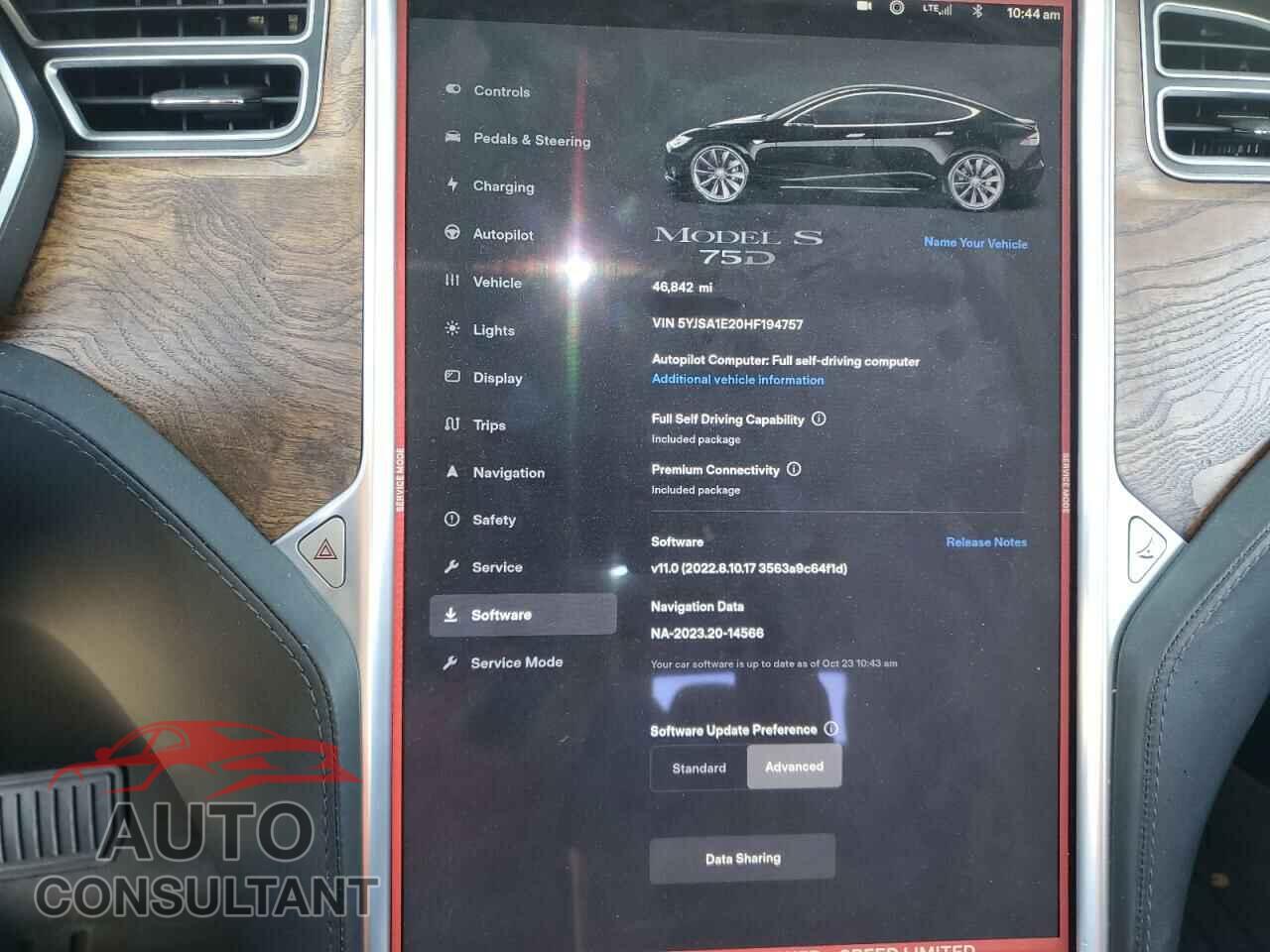 TESLA MODEL S 2017 - 5YJSA1E20HF194757