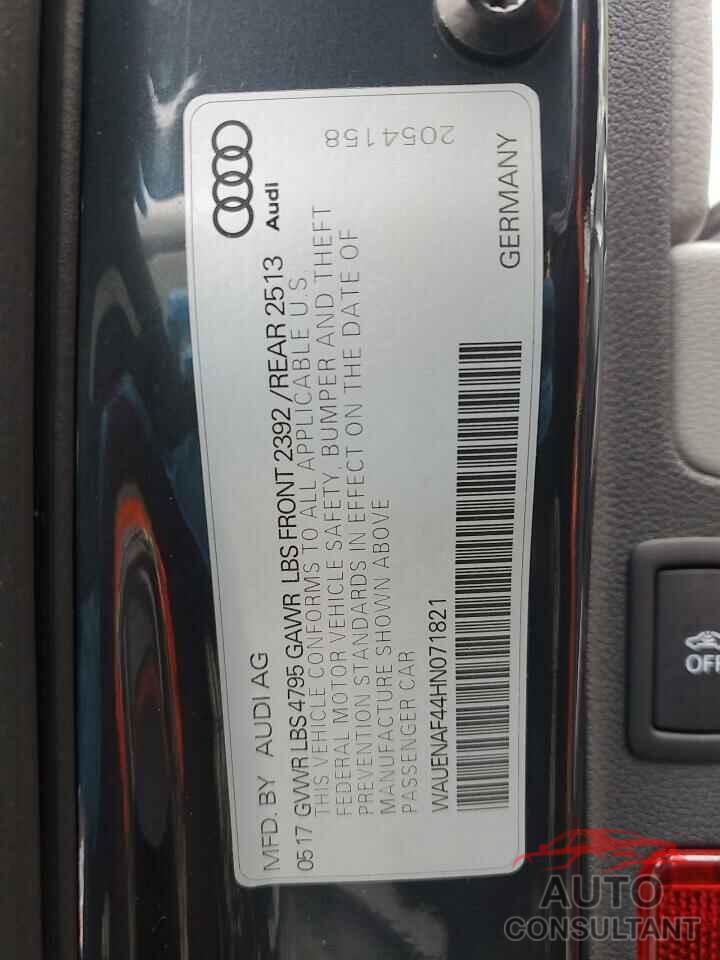 AUDI A4 2017 - WAUENAF44HN071821