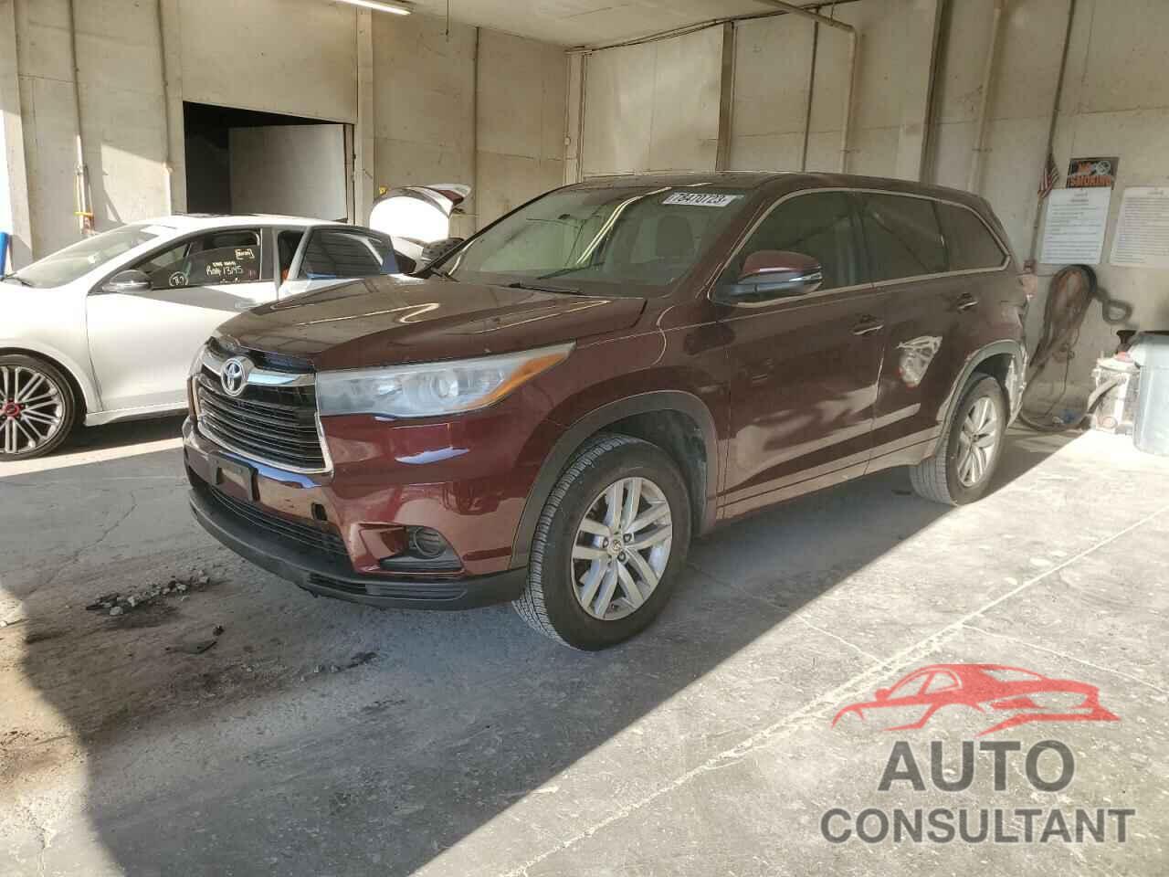 TOYOTA HIGHLANDER 2015 - 5TDZKRFH6FS065251