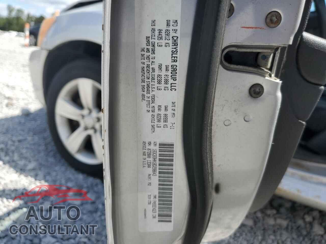 DODGE CALIBER 2011 - 1B3CB3HA1BD298643