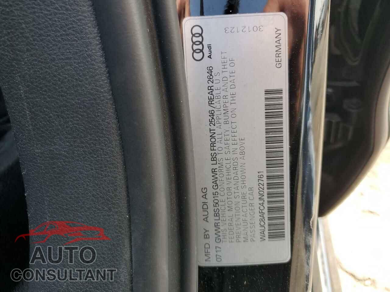 AUDI A6 2018 - WAUC8AFC4JN022761
