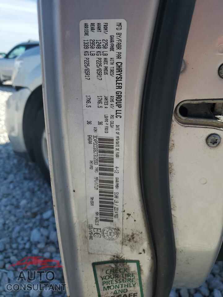 DODGE JOURNEY 2012 - 3C4PDCCG5CT312593