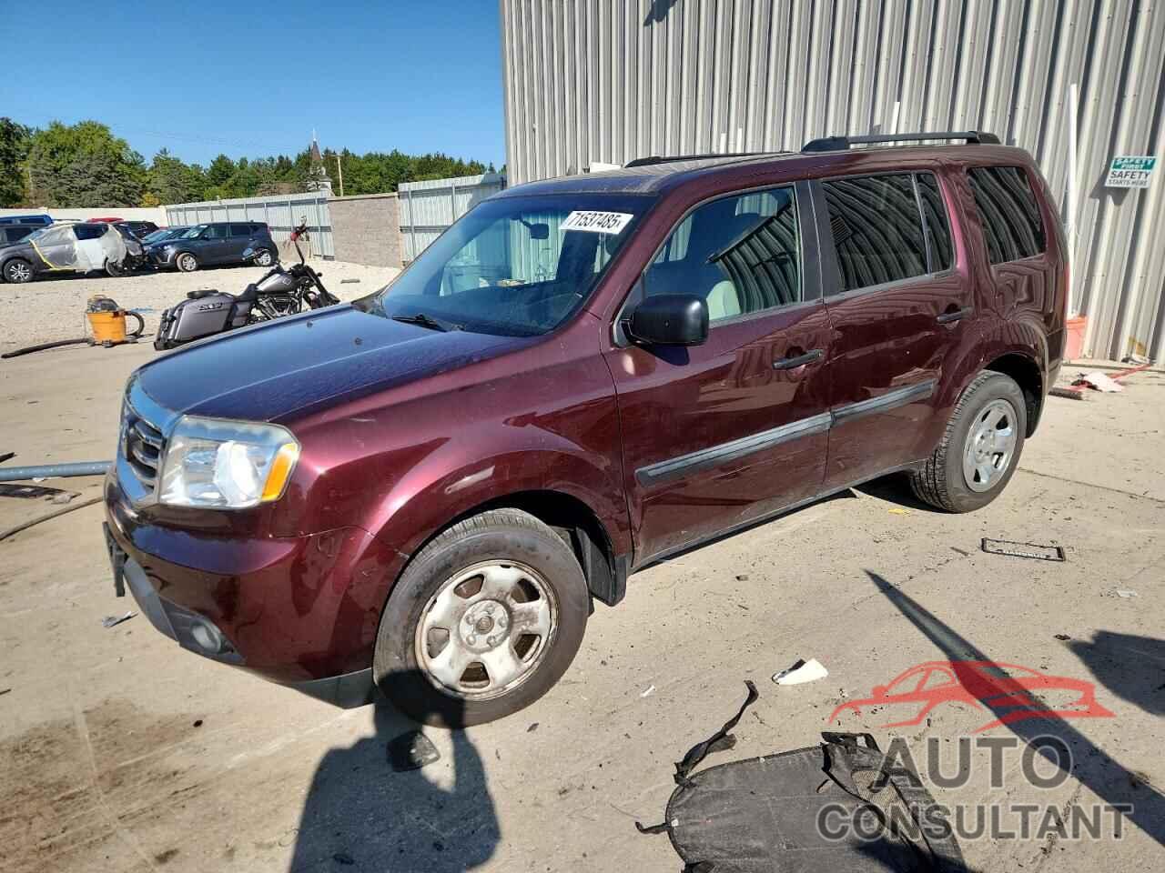 HONDA PILOT 2013 - 5FNYF4H23DB064877