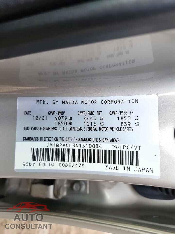 MAZDA 3 2022 - JM1BPACL3N1510084