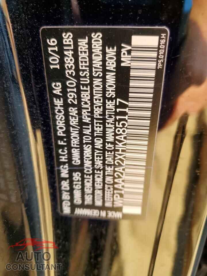 PORSCHE CAYENNE 2017 - WP1AA2A2XHKA85117