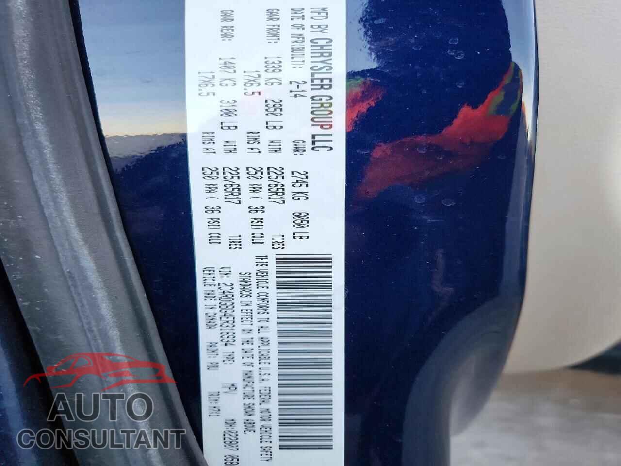 DODGE CARAVAN 2014 - 2C4RDGBG4ER316934