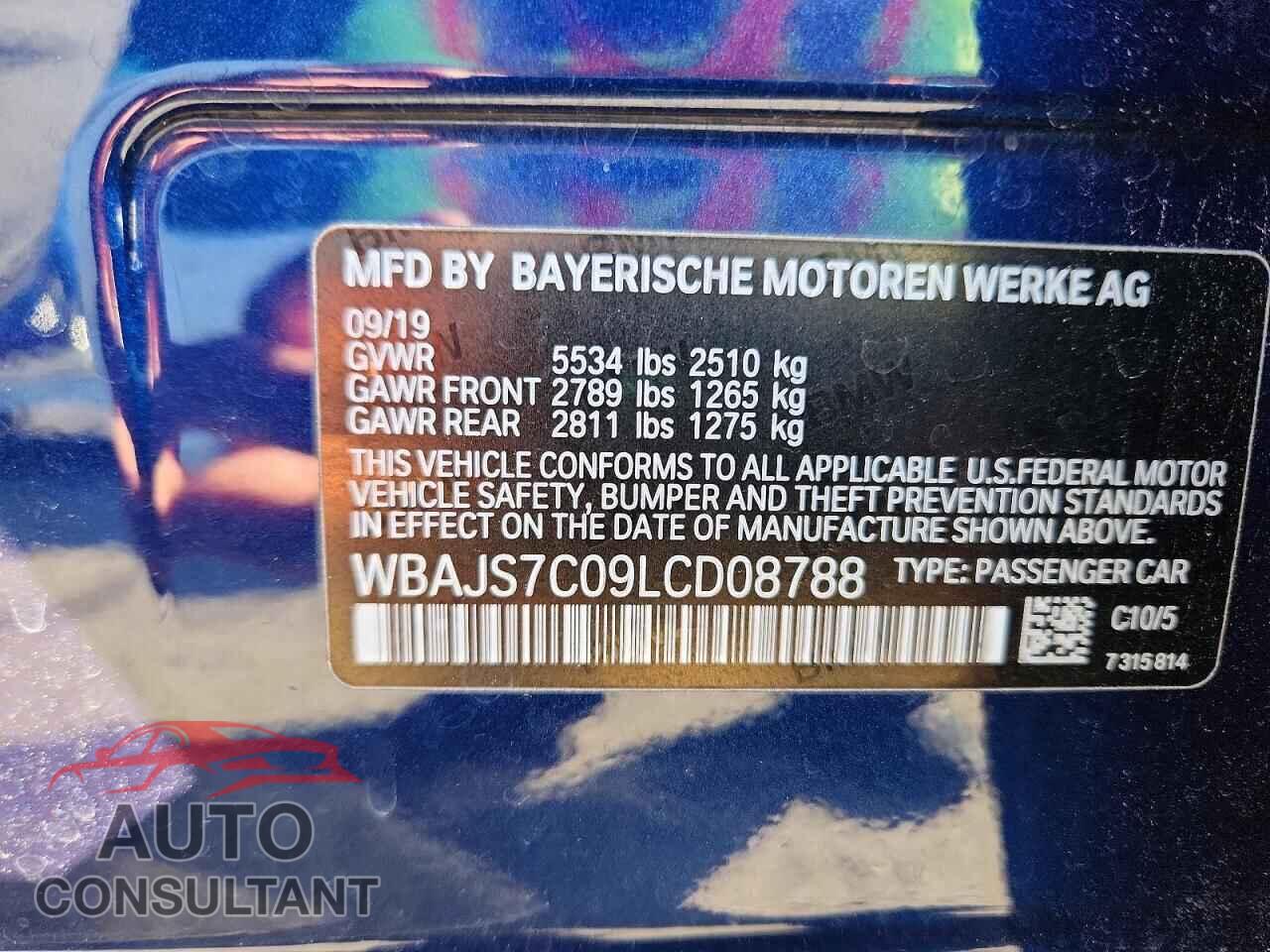 BMW M5 2020 - WBAJS7C09LCD08788
