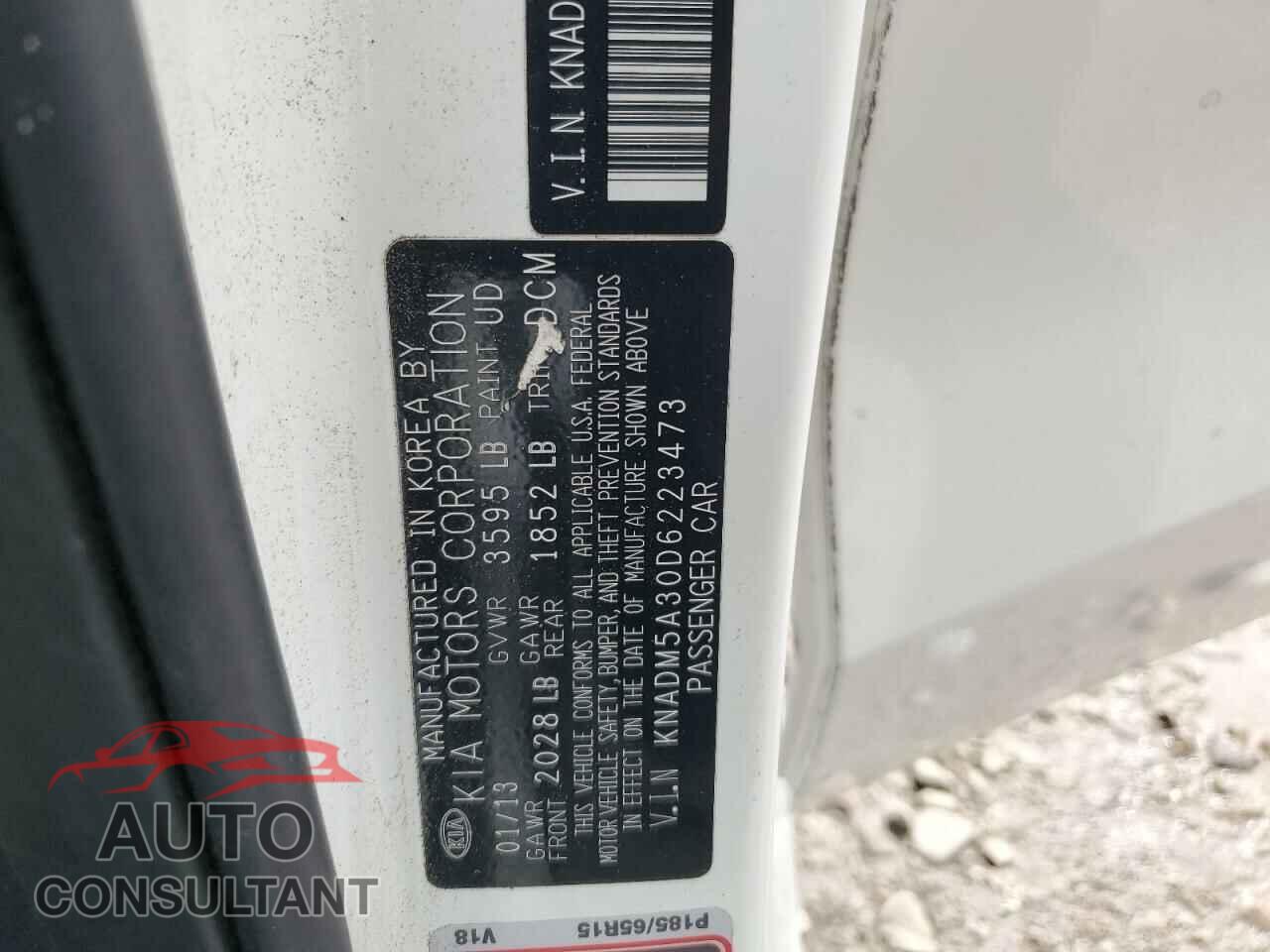 KIA RIO 2013 - KNADM5A30D6223473