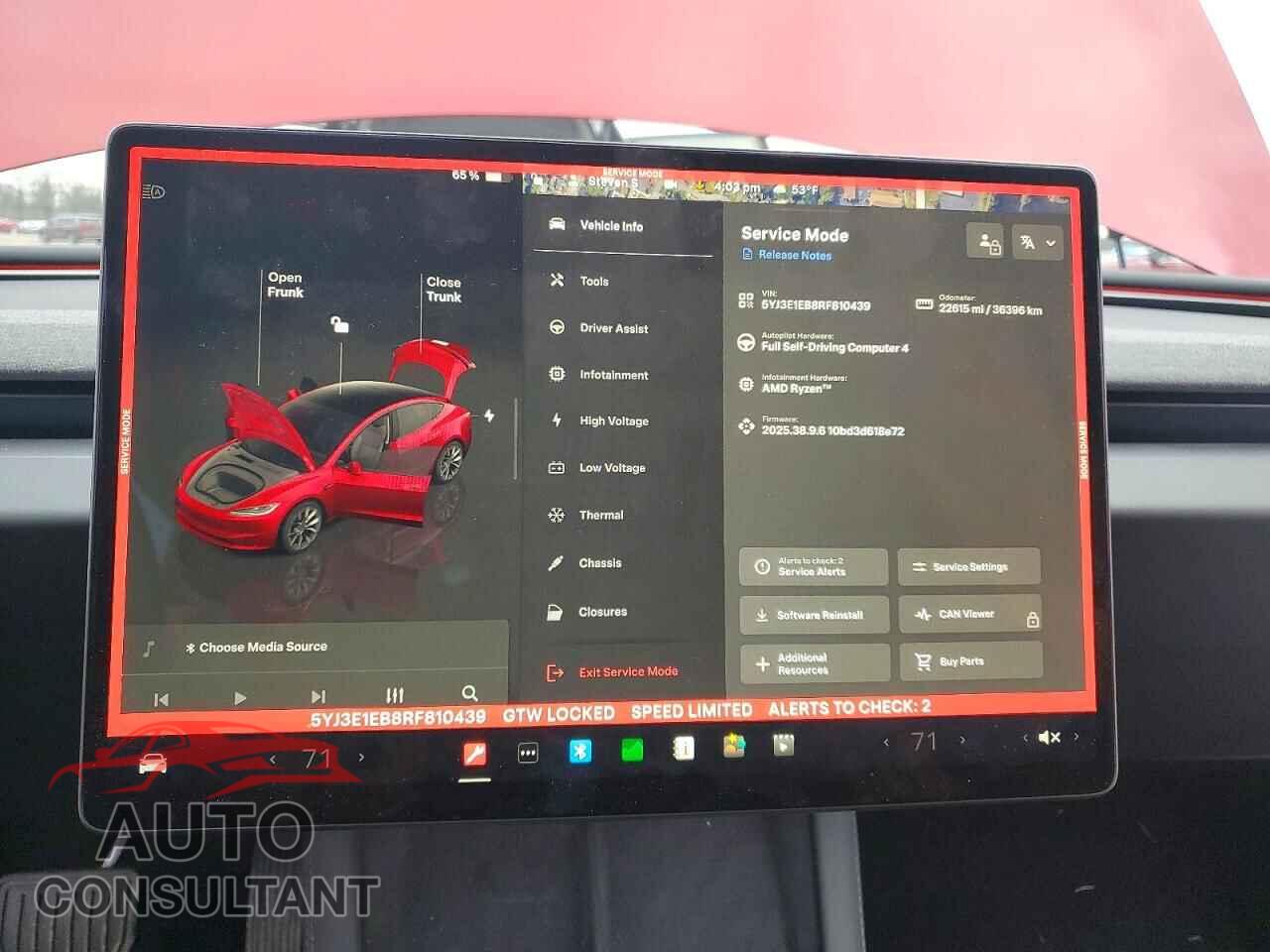TESLA MODEL 3 2024 - 5YJ3E1EB8RF810439