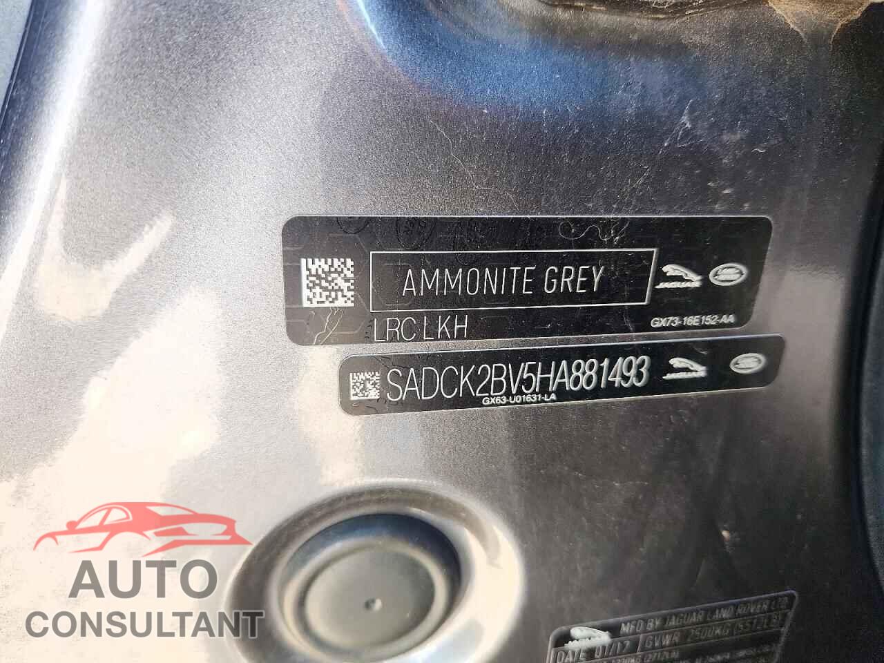 JAGUAR F-PACE 2017 - SADCK2BV5HA881493