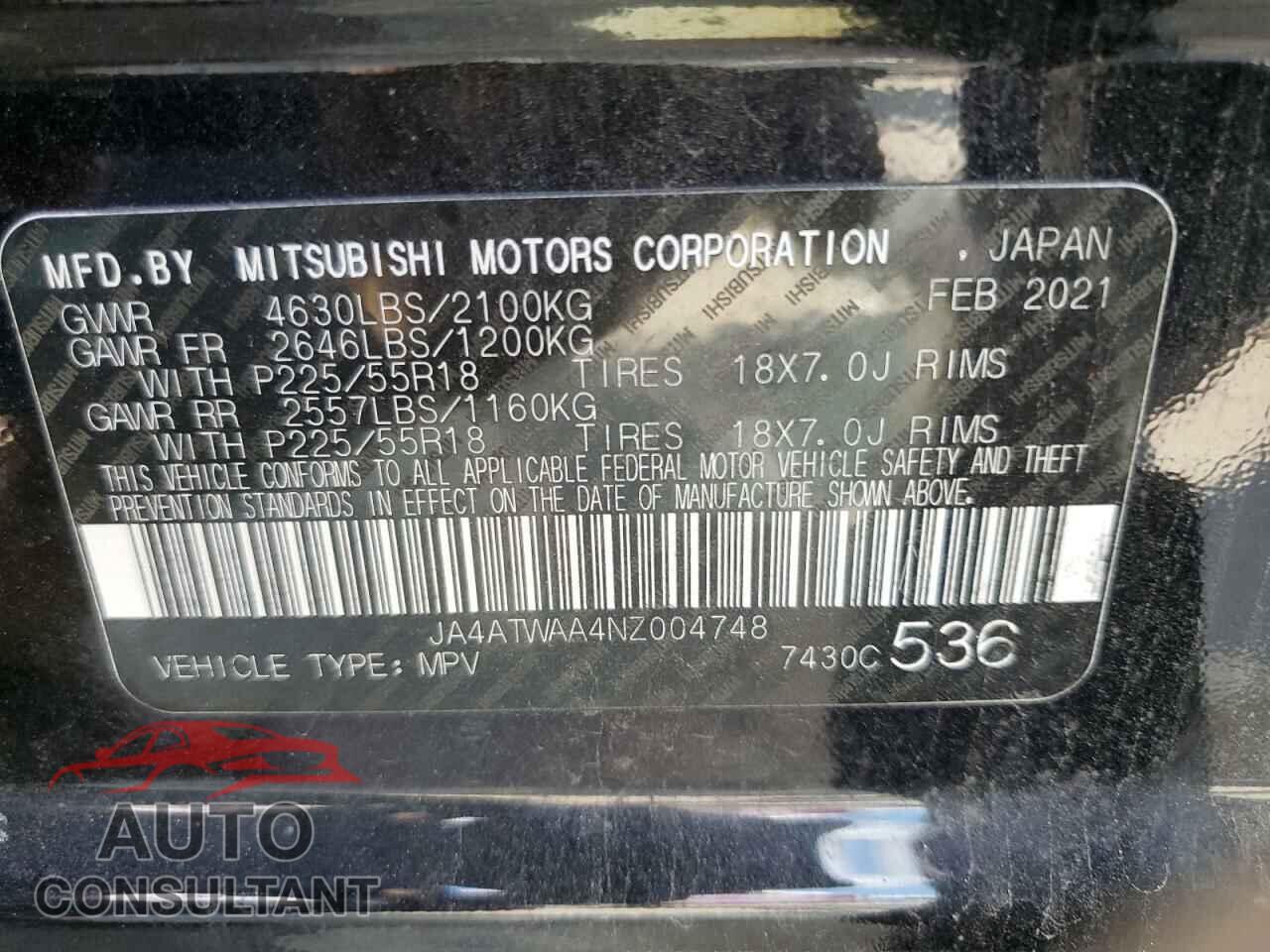 MITSUBISHI ECLIPSE 2022 - JA4ATWAA4NZ004748