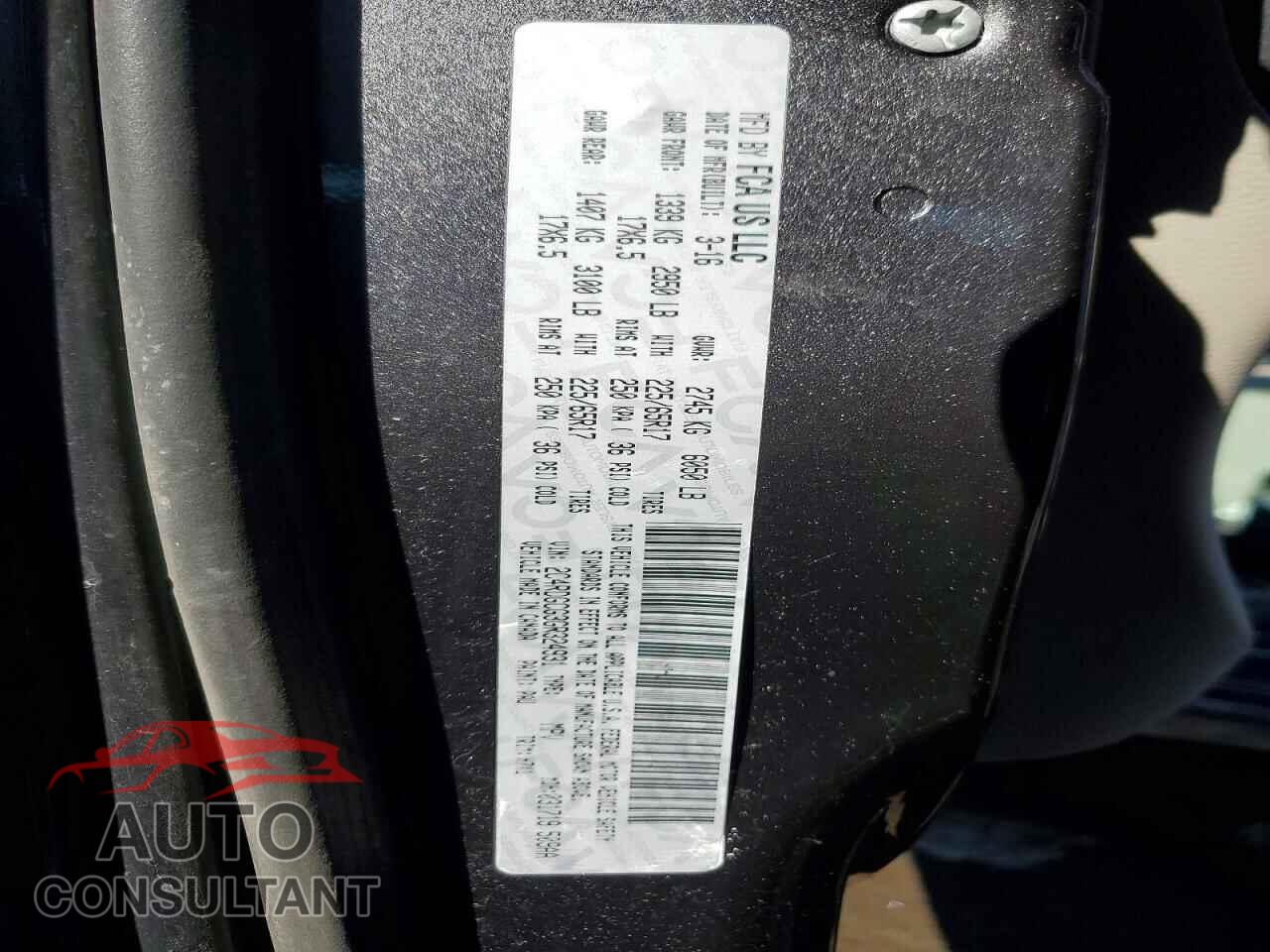 DODGE CARAVAN 2016 - 2C4RDGCG3GR324931
