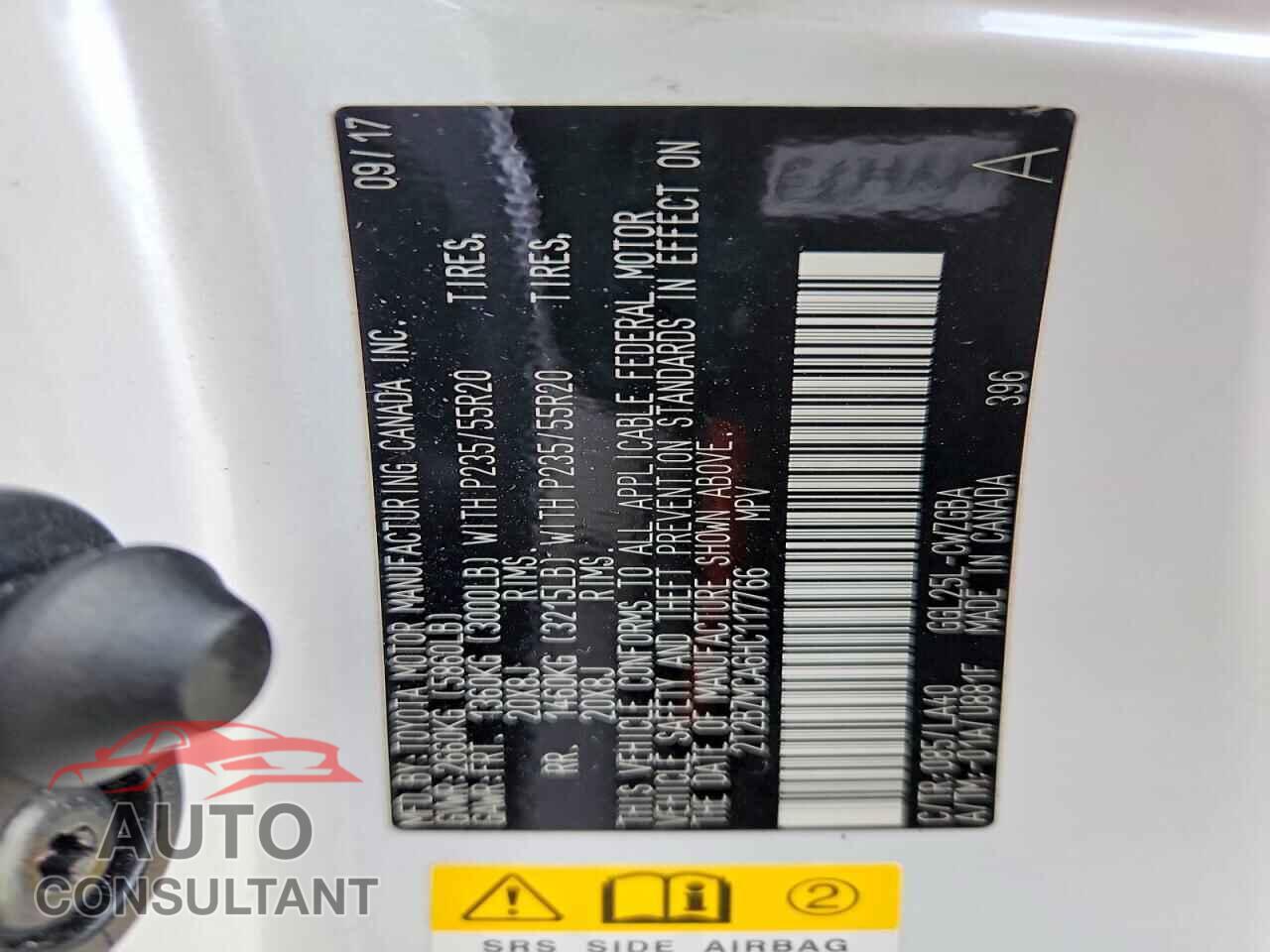 LEXUS RX350 2017 - 2T2BZMCA6HC117766