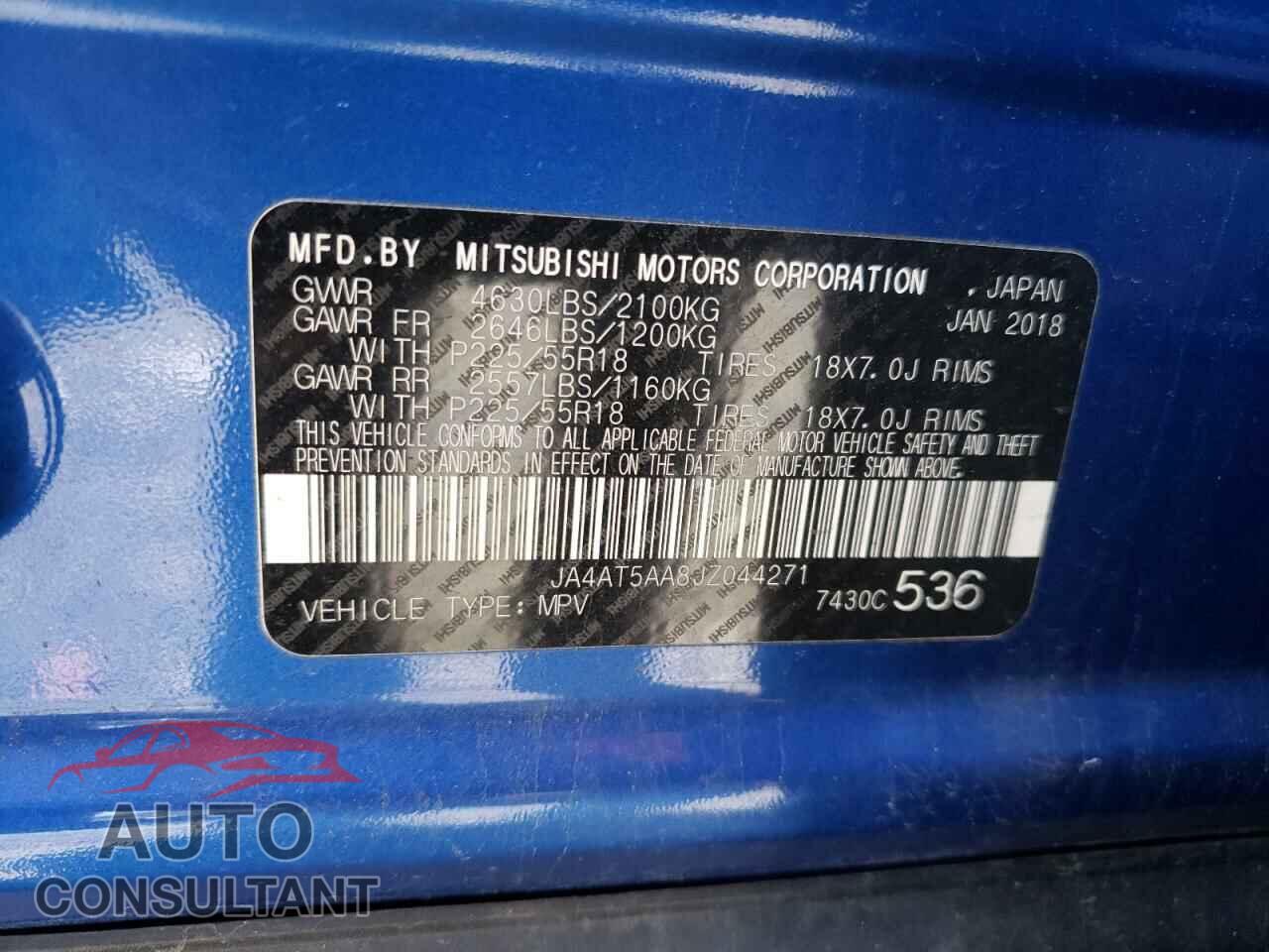 MITSUBISHI ECLIPSE 2018 - JA4AT5AA8JZ044271
