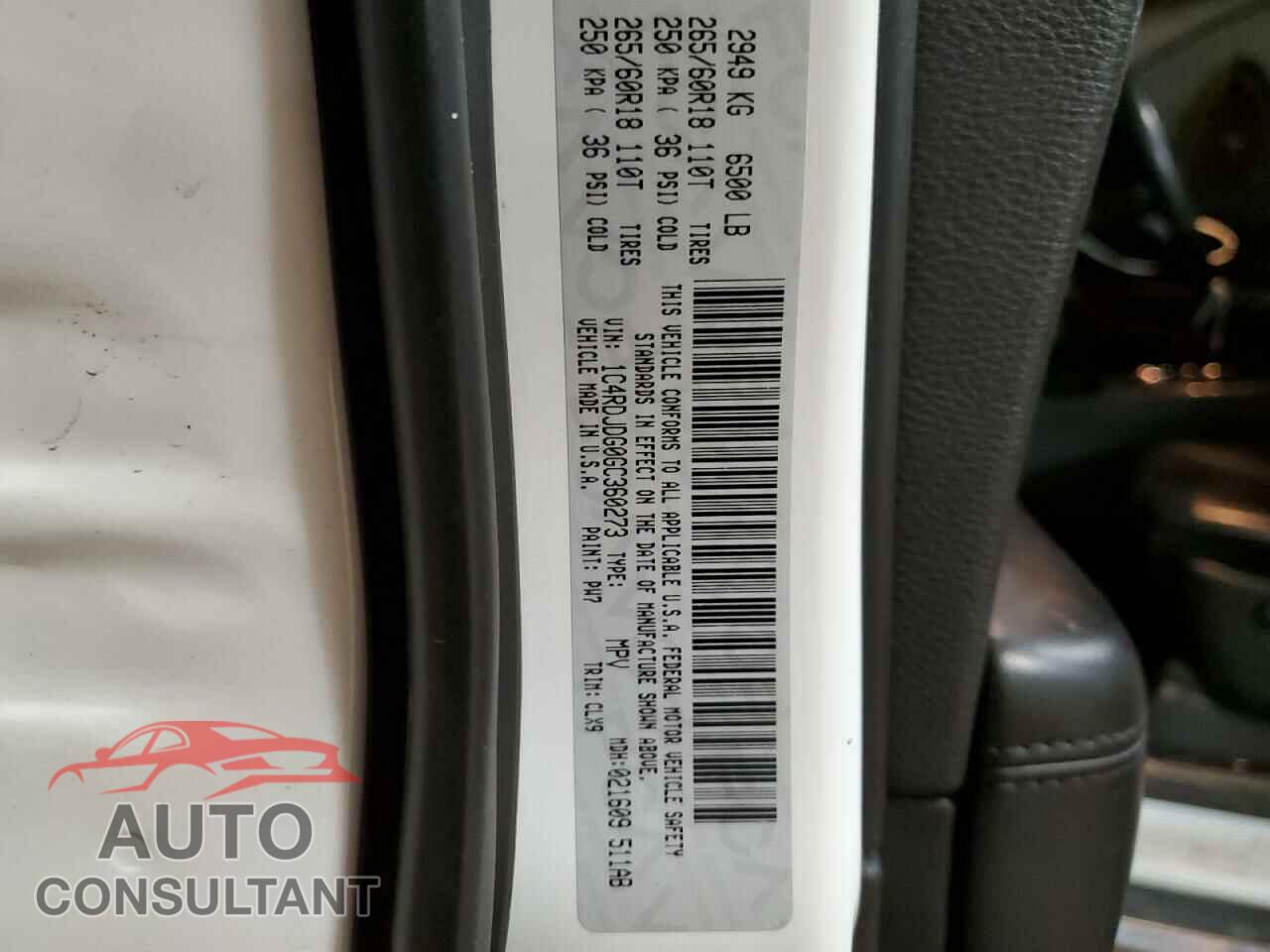 DODGE DURANGO 2016 - 1C4RDJDG0GC360273