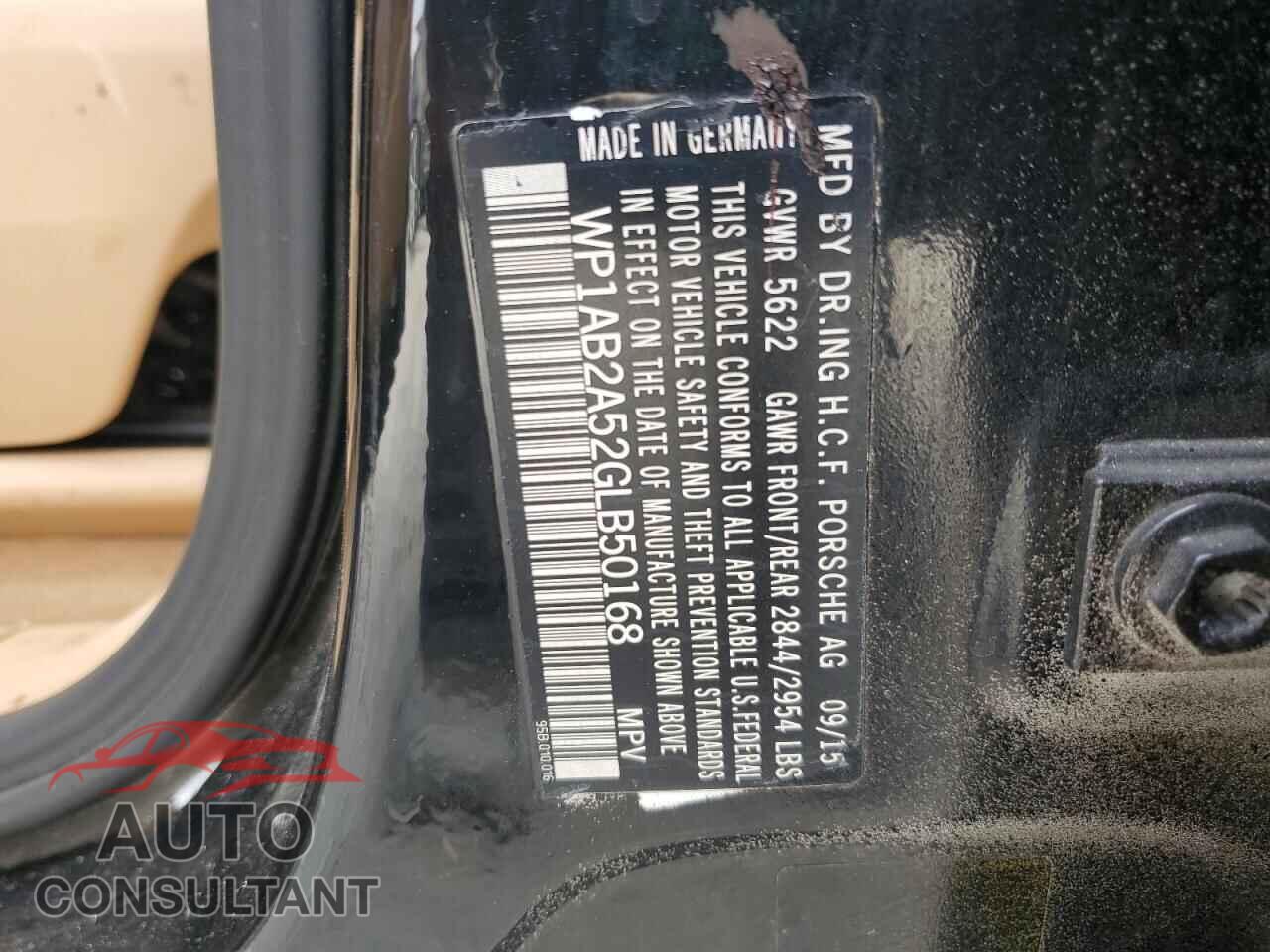 PORSCHE MACAN 2016 - WP1AB2A52GLB50168