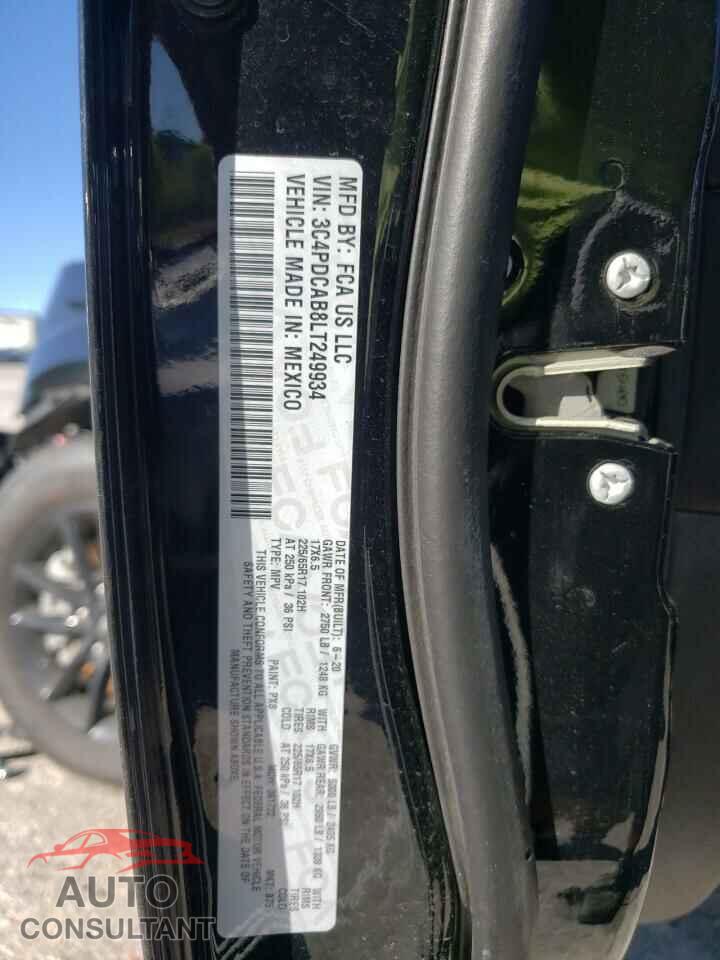 DODGE JOURNEY 2020 - 3C4PDCAB8LT249934