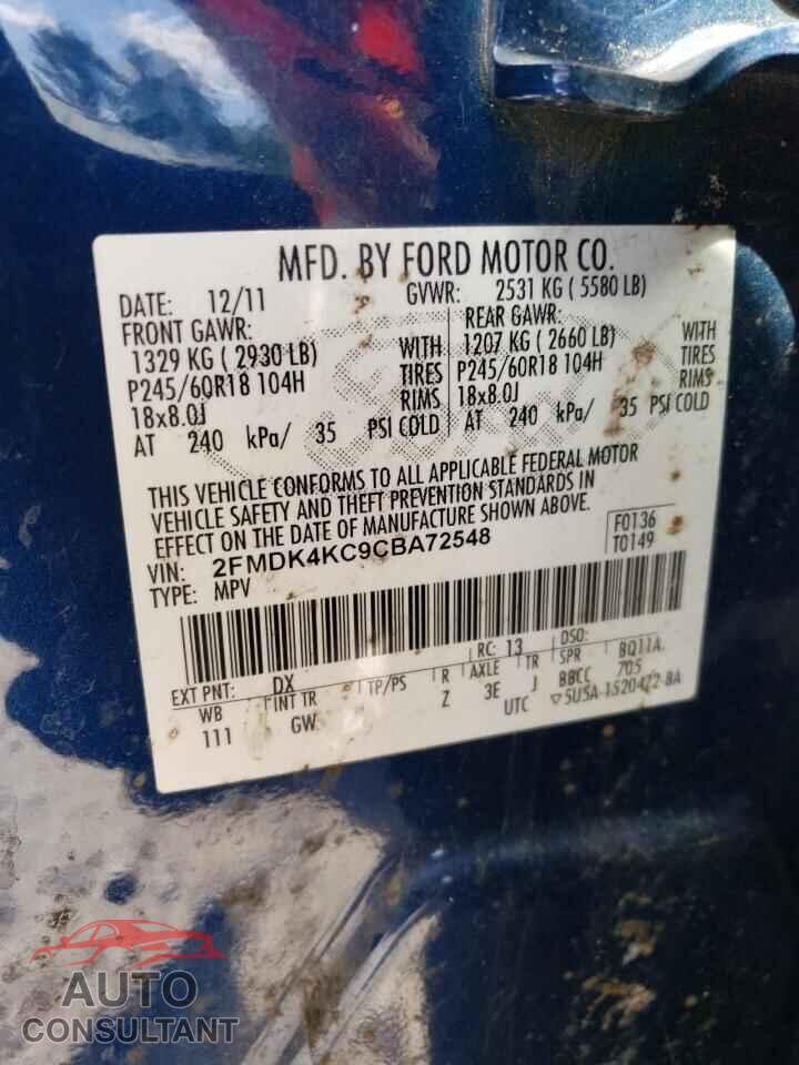 FORD EDGE 2012 - 2FMDK4KC9CBA72548