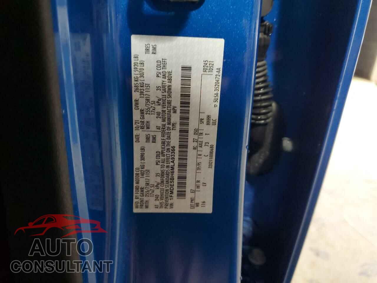 FORD BRONCO 2021 - 1FMDE5BH6MLA93366