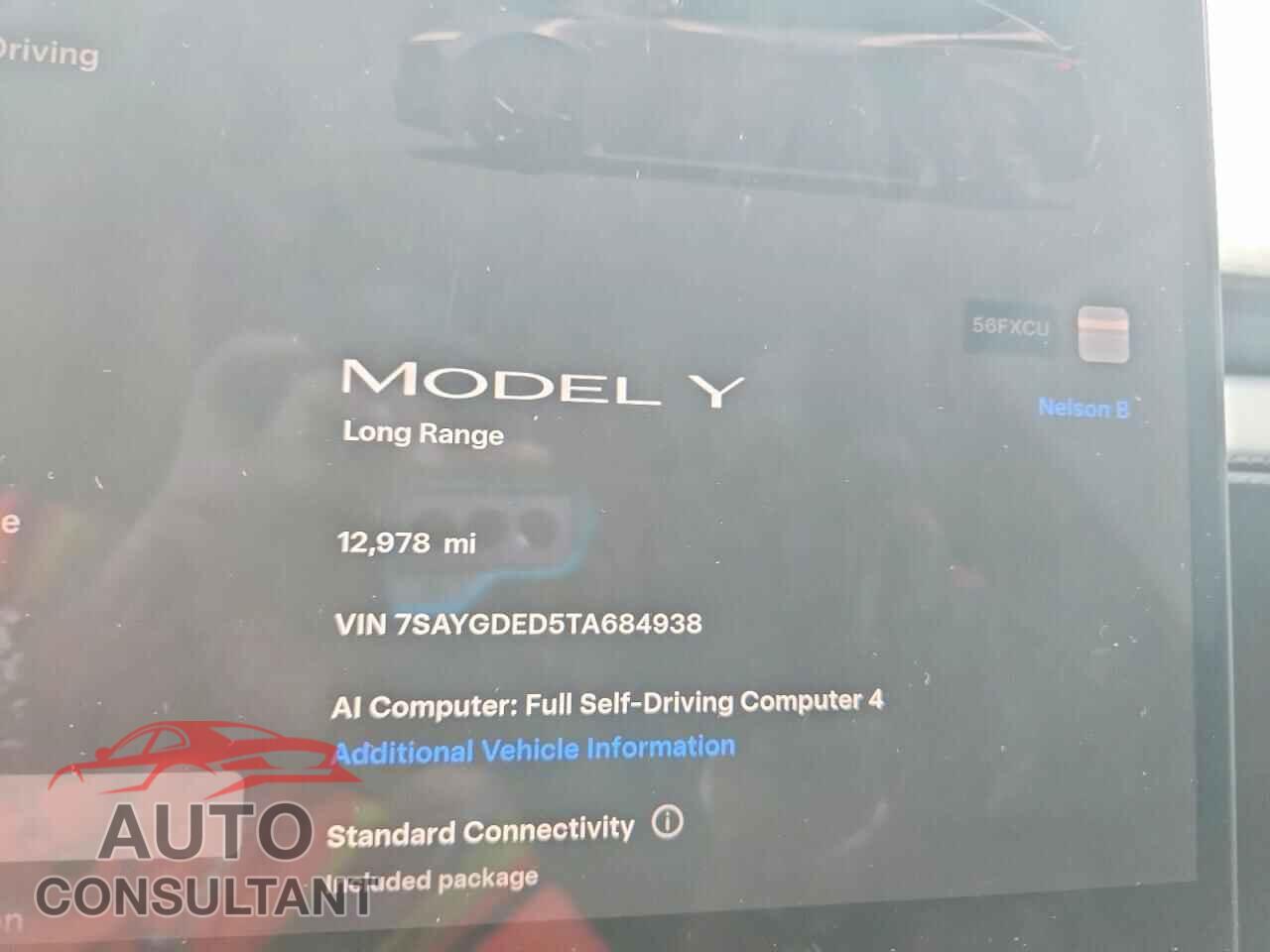 TESLA MODEL Y 2026 - 7SAYGDED5TA684938