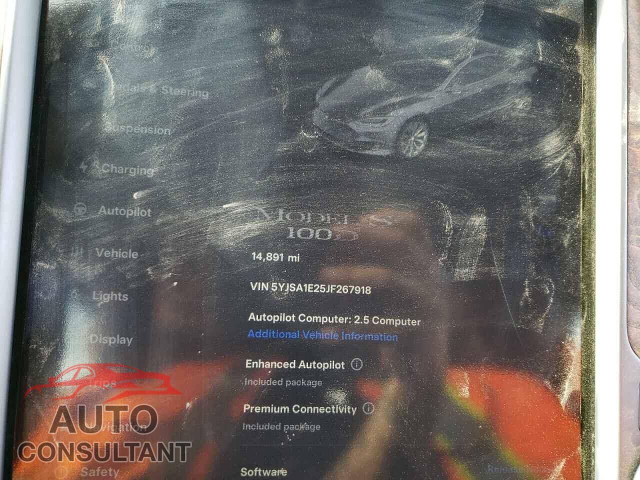 TESLA MODEL S 2018 - 5YJSA1E25JF267918