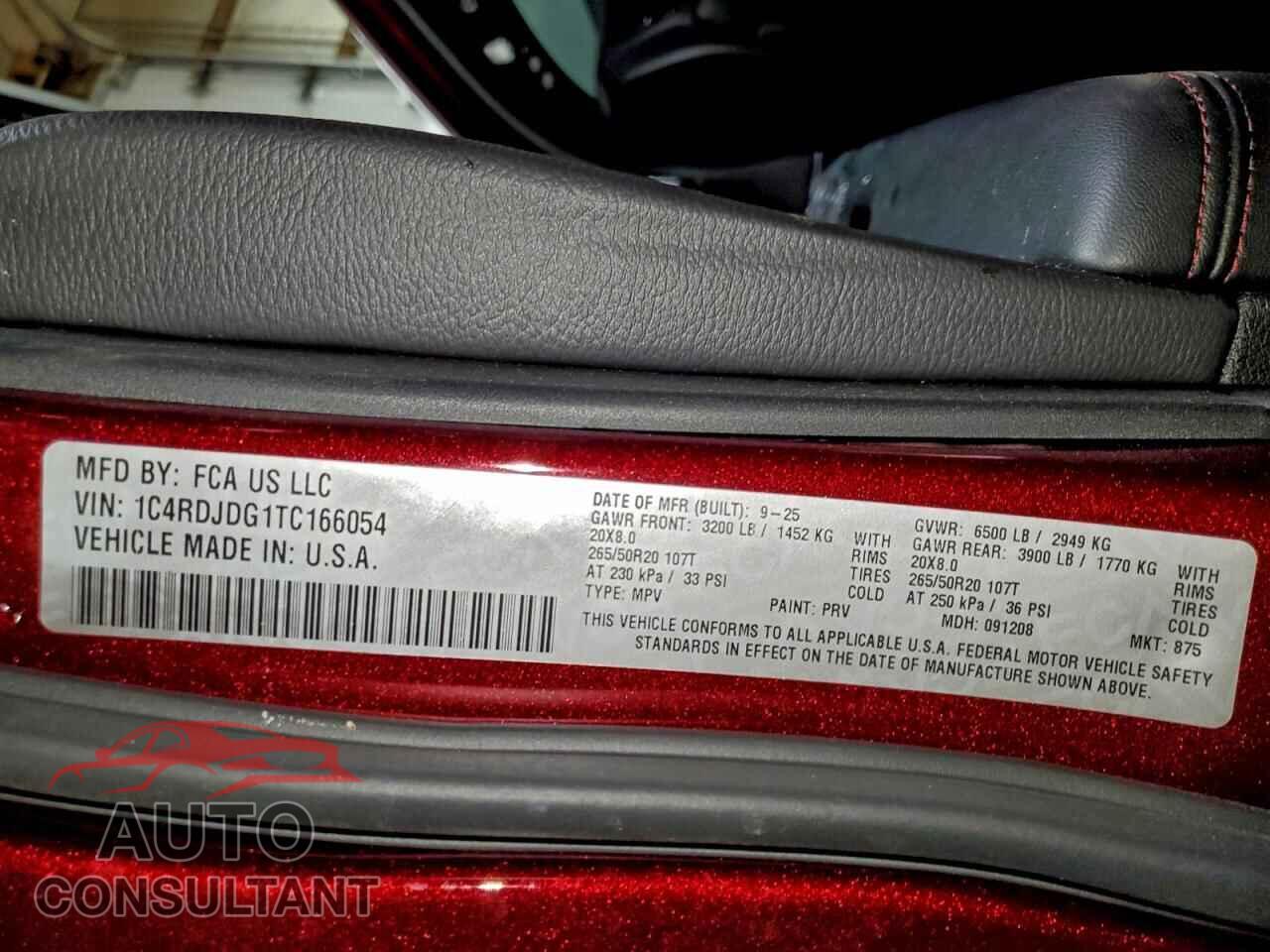 DODGE DURANGO 2026 - 1C4RDJDG1TC166054