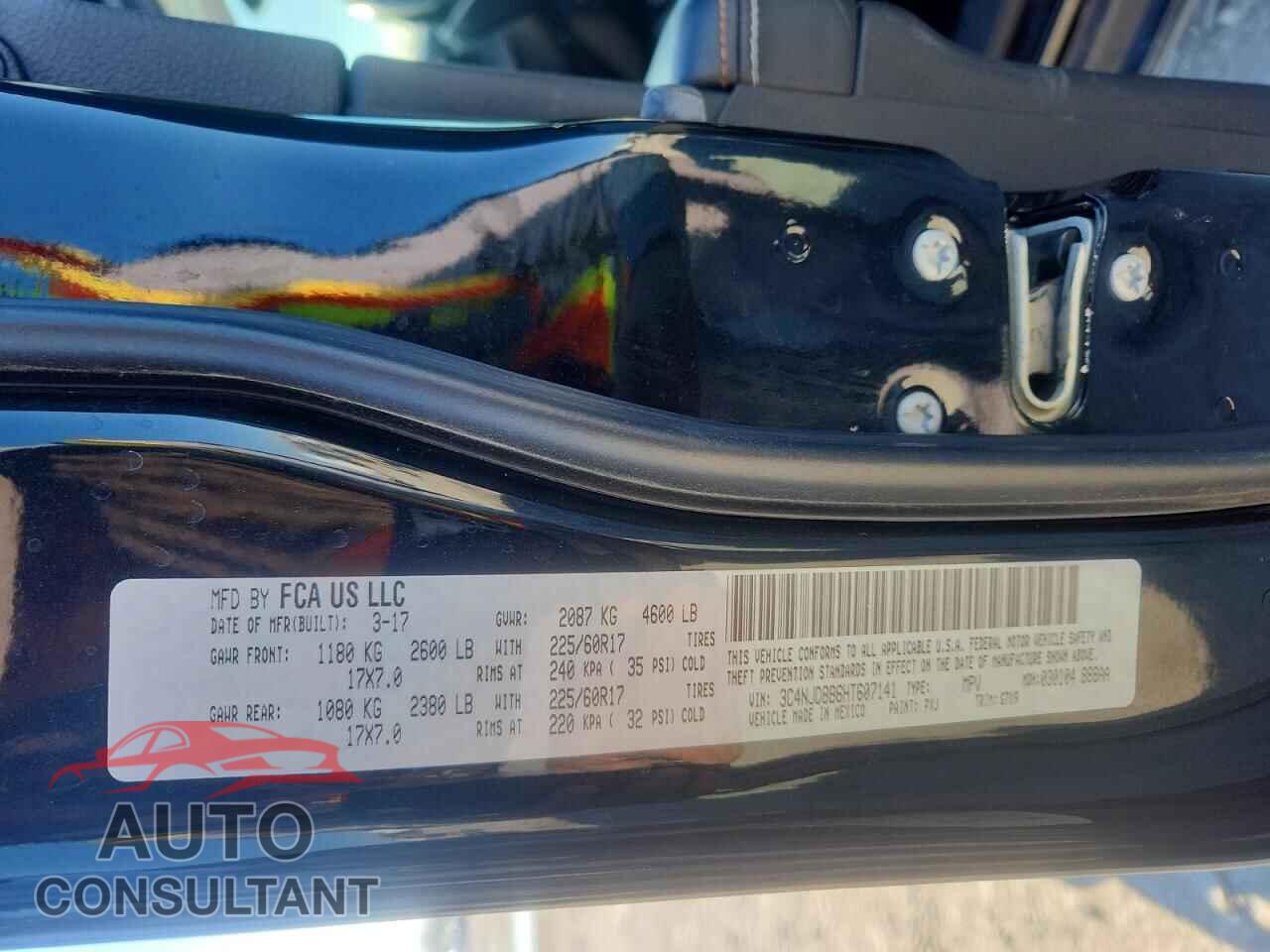 JEEP COMPASS 2017 - 3C4NJDBB6HT607141