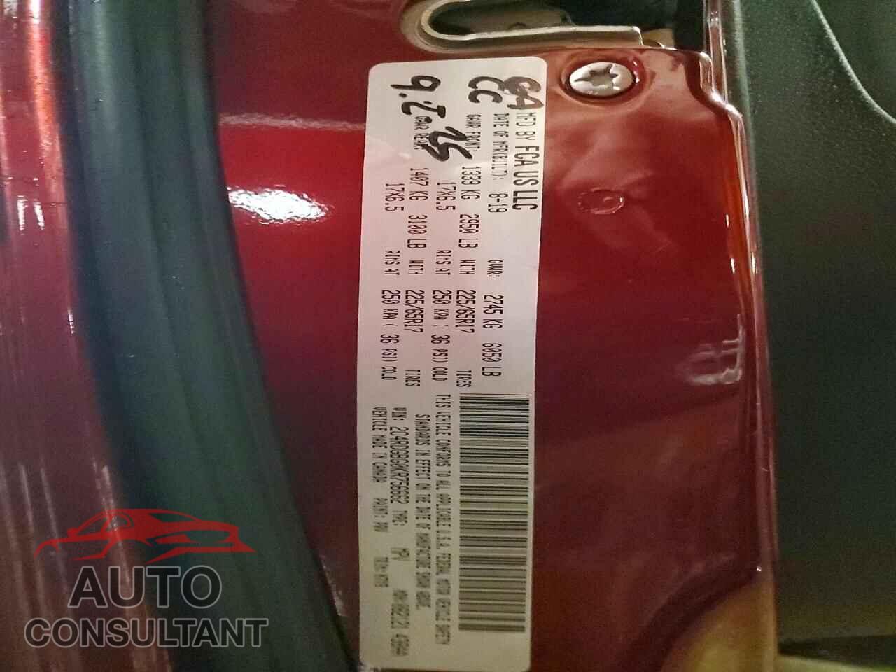 DODGE CARAVAN 2019 - 2C4RDGBG0KR756662
