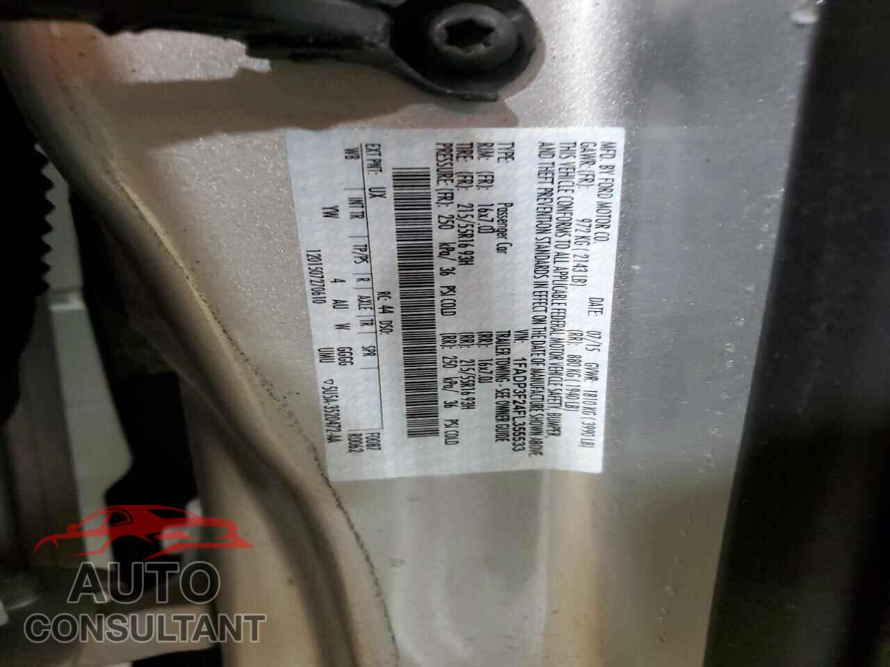 FORD FOCUS 2015 - 1FADP3F24FL355533