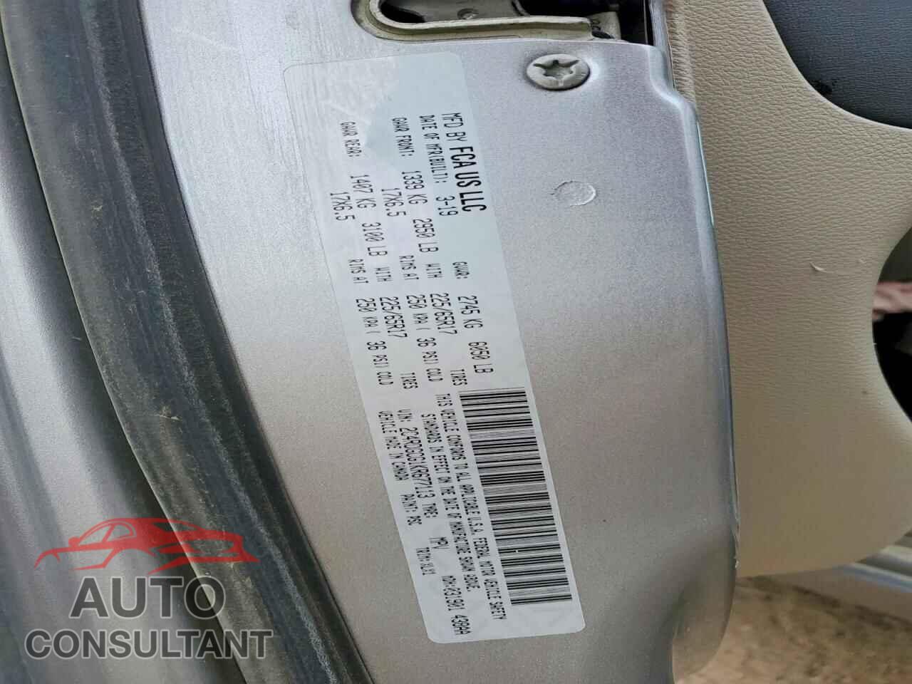 DODGE CARAVAN 2019 - 2C4RDGCG1KR677113