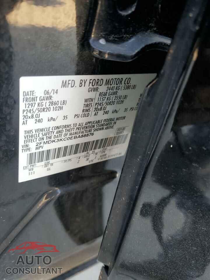 FORD EDGE 2014 - 2FMDK3KC0EBA88876
