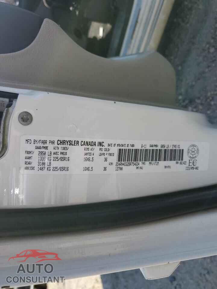 DODGE CARAVAN 2011 - 2D4RN4DG2BR754634