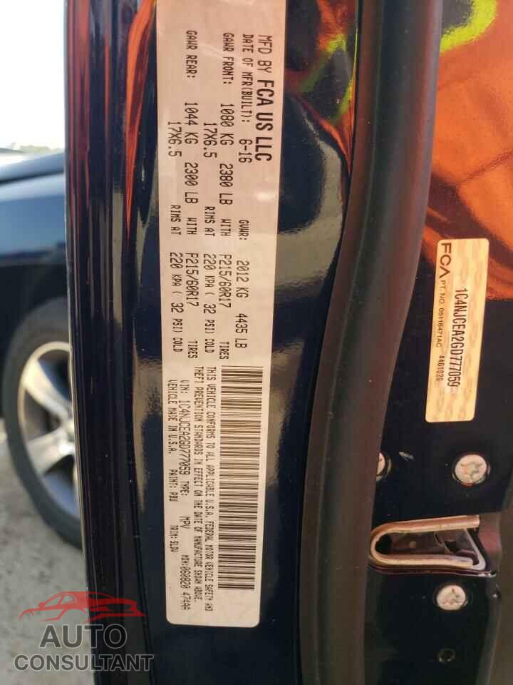 JEEP COMPASS 2016 - 1C4NJCEA2GD777059