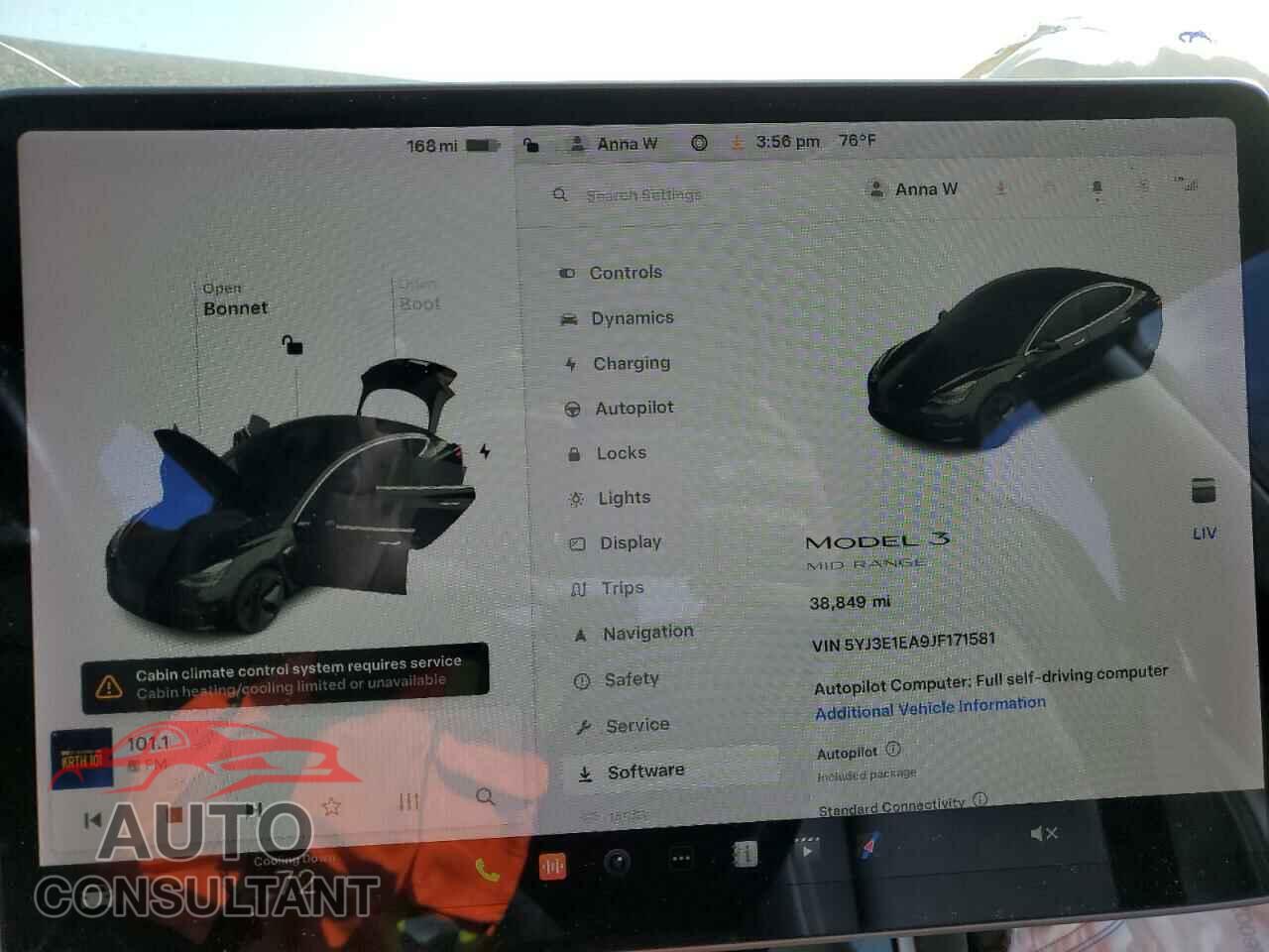 TESLA MODEL 3 2018 - 5YJ3E1EA9JF171581