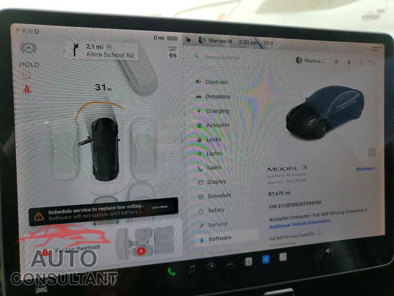TESLA MODEL 3 2019 - 5YJ3E1EB2KF209159
