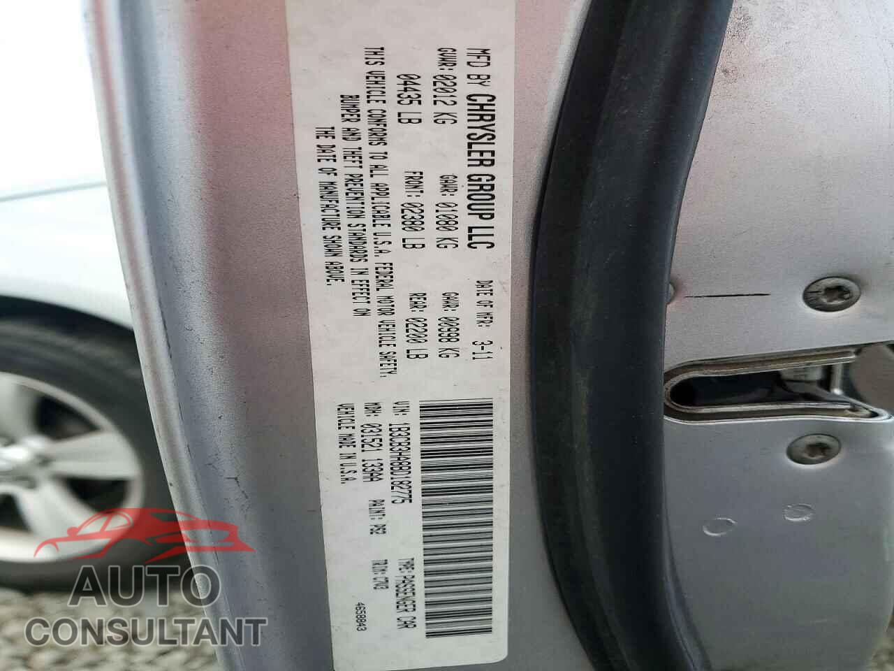 DODGE CALIBER 2011 - 1B3CB3HA8BD182775
