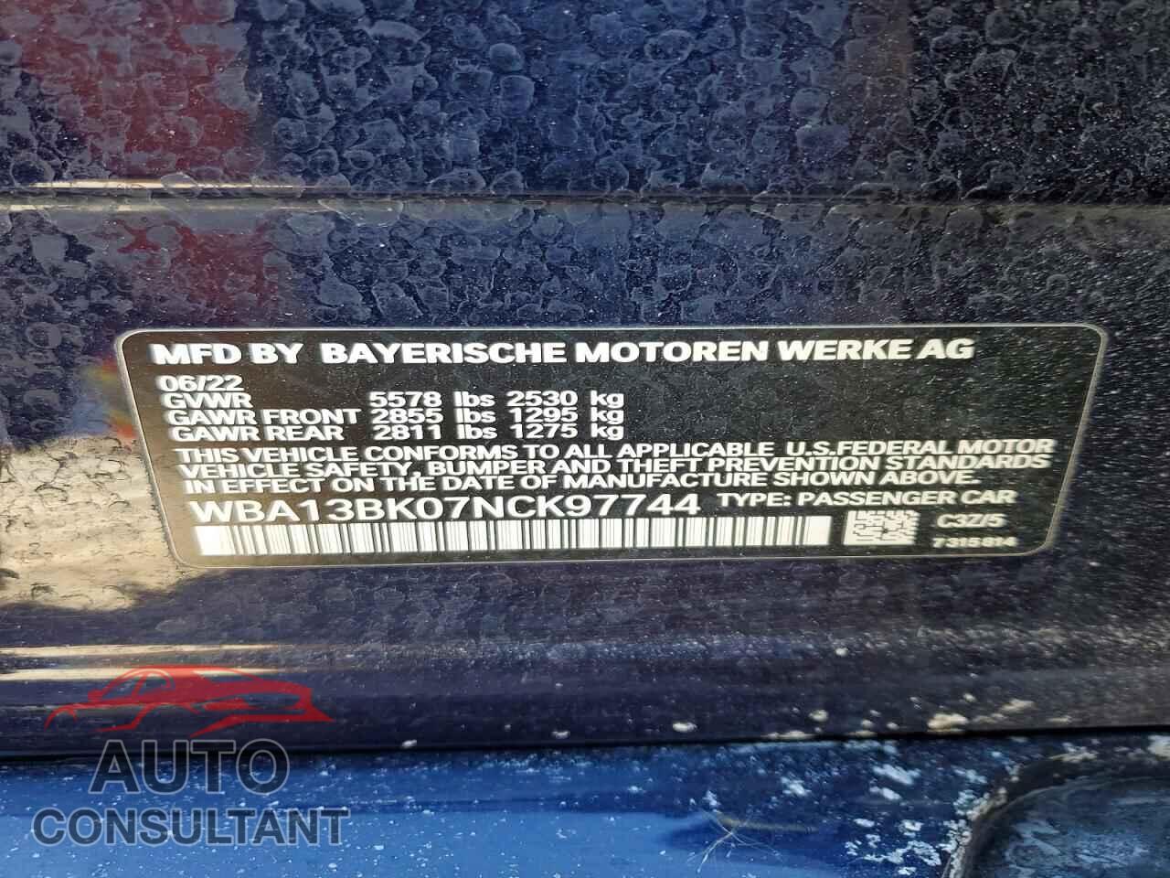 BMW M5 2022 - WBA13BK07NCK97744