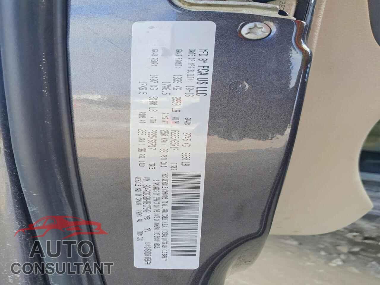 DODGE CARAVAN 2017 - 2C4RDGCG8HR617340