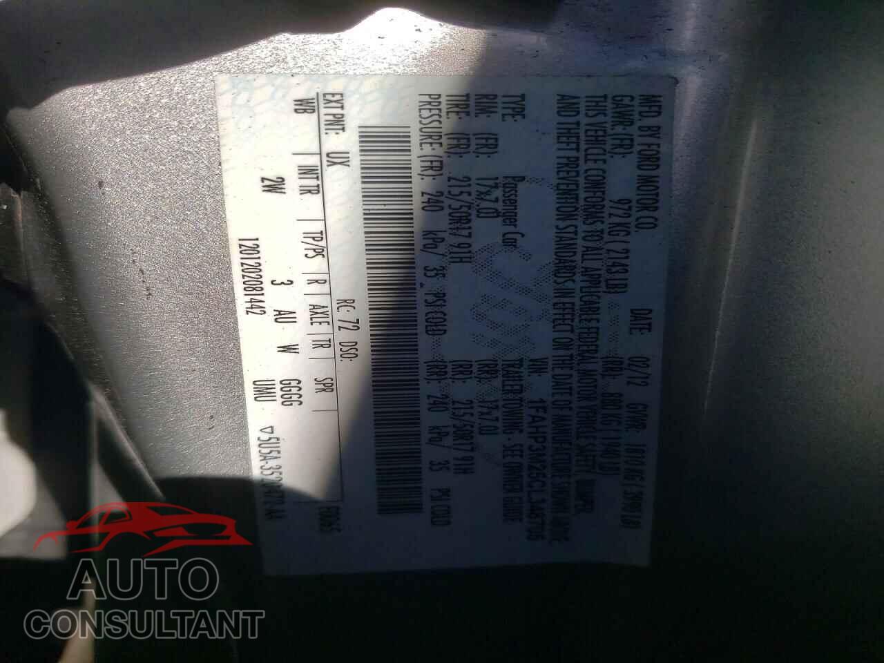FORD FOCUS 2012 - 1FAHP3M25CL348705