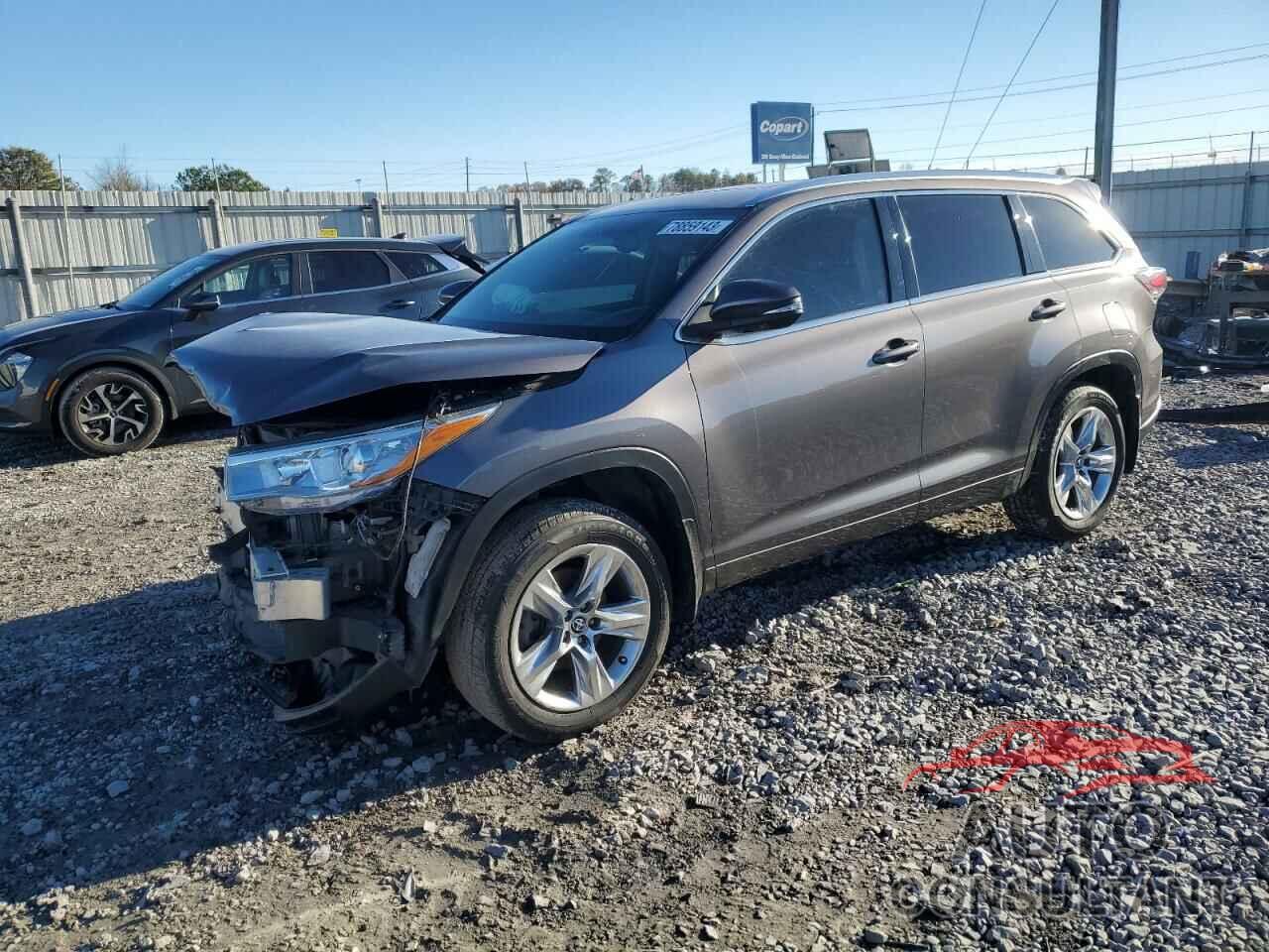 TOYOTA HIGHLANDER 2016 - 5TDDKRFH2GS249811