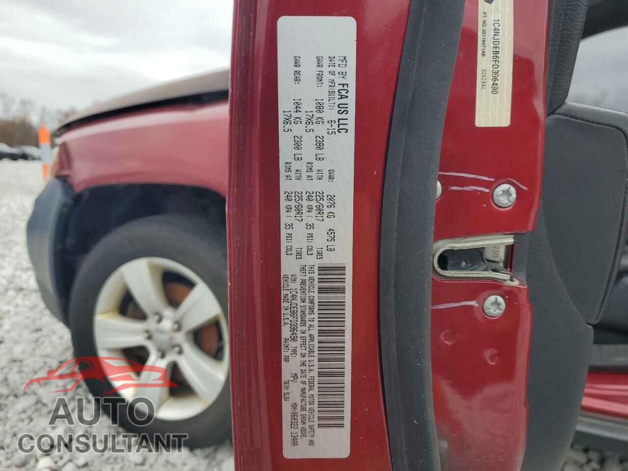 JEEP COMPASS 2015 - 1C4NJDEB6FD396490