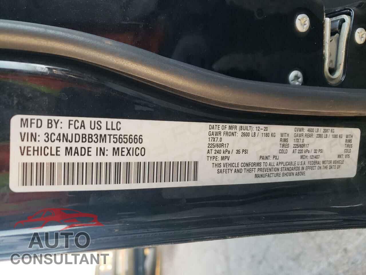 JEEP COMPASS 2021 - 3C4NJDBB3MT565666