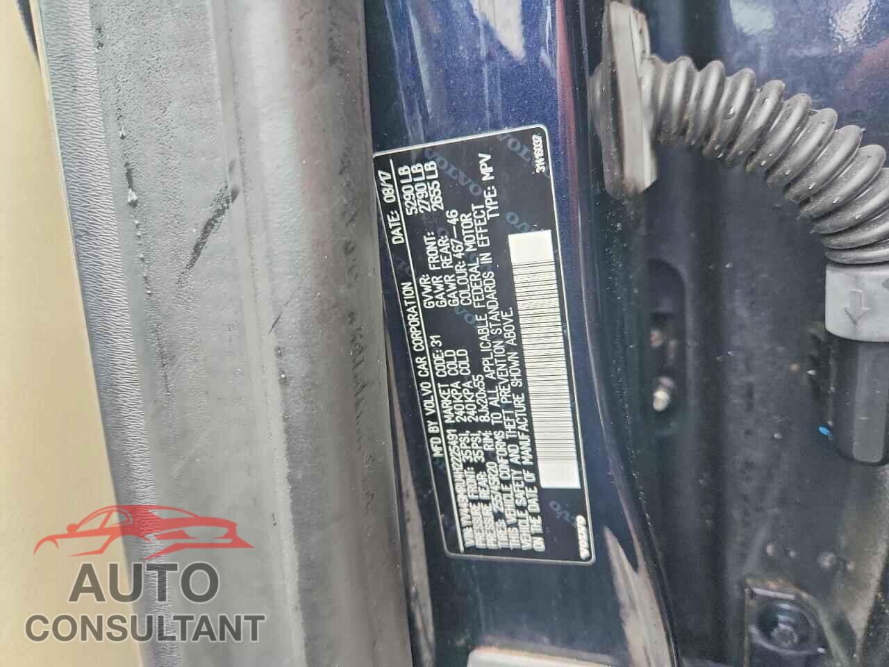 VOLVO XC60 2017 - YV449MRU4H2225491