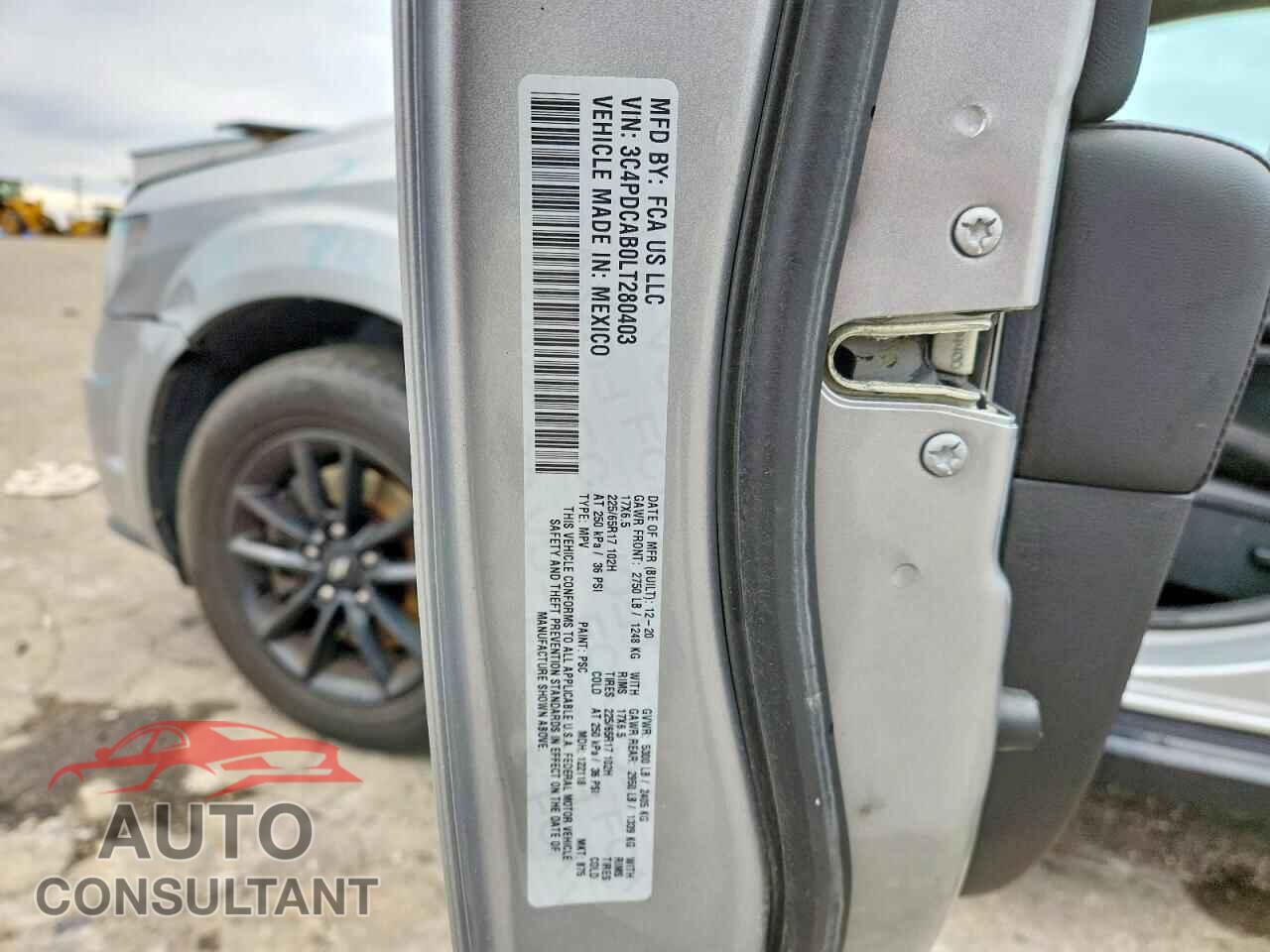 DODGE JOURNEY 2020 - 3C4PDCAB0LT280403